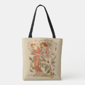 Victoriaans Kunst, Roos van Walter Crane Tote Bag (Achterkant)