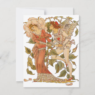 Victoriaans Kunst, Roos van Walter Crane Uitnodigi Kaart