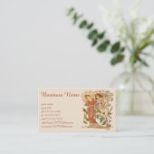  Victoriaans Kunst, Roos van Walter Crane Visitekaartje (Staand voorkant)