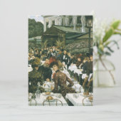 Victoriaans Kunst van Tissot, Luncheon Vrijgezelle Kaart (Staand voorkant)
