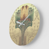 Victoriaans kunsten en ambachtelijke bloemen grote klok (Hoek)