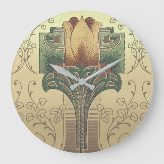 Victoriaans kunsten en ambachtelijke bloemen grote klok (Voorkant)