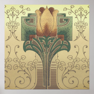 Victoriaans kunsten en ambachtelijke bloemen poster