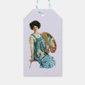  Victoriaans kunstenaar Lady Painter Palette Cadeaulabel (Achterkant)