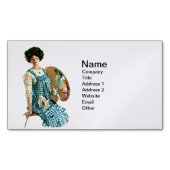 Victoriaans kunstenaar Lady Painter Palette Visitekaartje Magneet (Voorkant)