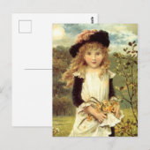  Victoriaans kunstmeisje Briefkaart (Voorkant / Achterkant)