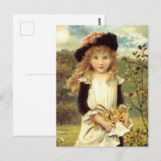  Victoriaans kunstmeisje Briefkaart (Voorkant / Achterkant)