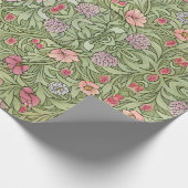 Victoriaans kunstnet geïnspireerd Floral Patroon Cadeaupapier (Hoek)