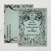 Victoriaans Kunstwerk sparen de Datum Aankondigingskaart (Voorkant / Achterkant)