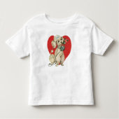 Victoriaans kutkast met Roos en rood hart Kinder Shirts (Voorkant)