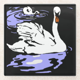 Victoriaans kweekvijvers van bosbessen glazen onderzetter