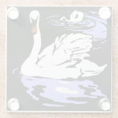 Victoriaans kweekvijvers van bosbessen glazen onderzetter (Achterkant)