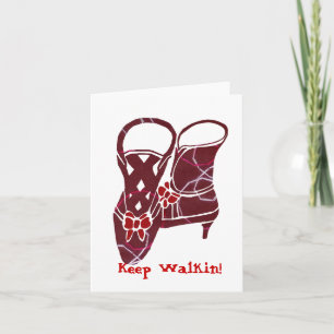 Victoriaans laarzen, Keep Walkin! blanco briefkaar Kaart