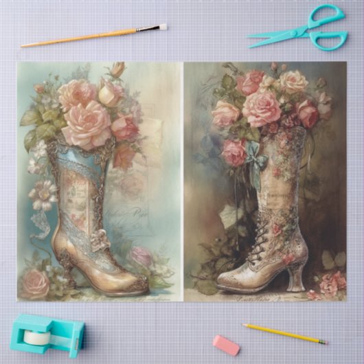 Victoriaans laarzen tissuepapier (Craft)