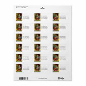 Victoriaans label voor de kerstman adres (Full Sheet)