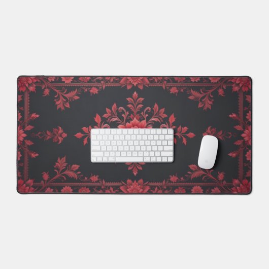 Victoriaans Lace Desk Mat | Gothic Floral Mousepad (Keyboard & Muis)