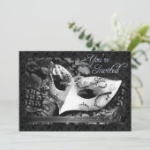  Victoriaans Lace Masquerade Ball Uitnodiging (Staand voorkant)