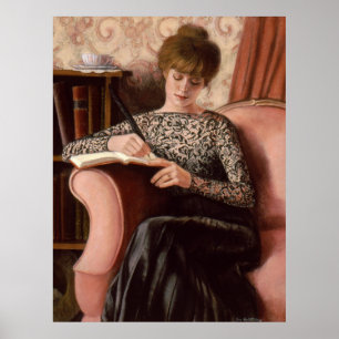 Victoriaans Lady Art Black Lace Elegant Decor Post Poster
