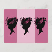  Victoriaans Lady Black Silhouette Fancy Pet Briefkaart (Voorkant)