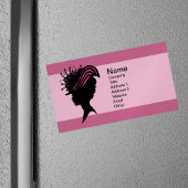 Victoriaans Lady Black Silhouette Fancy Pet Magnetisch Visitekaartje