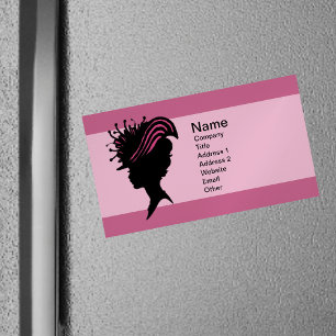  Victoriaans Lady Black Silhouette Fancy Pet Magnetisch Visitekaartje