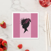  Victoriaans Lady Black Silhouette Fancy Pet Servetten (Insitu)
