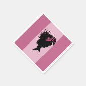  Victoriaans Lady Black Silhouette Fancy Pet Servetten (Hoek)