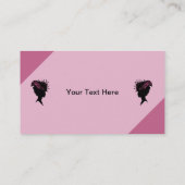  Victoriaans Lady Black Silhouette Fancy Pet Visitekaartje (Achterkant)