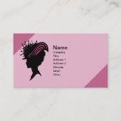  Victoriaans Lady Black Silhouette Fancy Pet Visitekaartje (Voorkant)