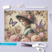 Victoriaans Lady Bloemen decoupage Tissuepapier (Craft)