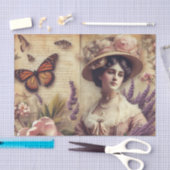Victoriaans Lady Bloemen decoupage Tissuepapier (Craft)