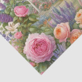 Victoriaans Lady Bloementuin decoupage Tissuepapier (Detail)