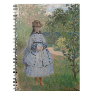 Victoriaans Lady Blue Dress Garden Notitieboek