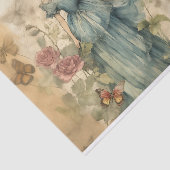 Victoriaans Lady & Butterflies  Decoupage Tissuepapier (Detail)