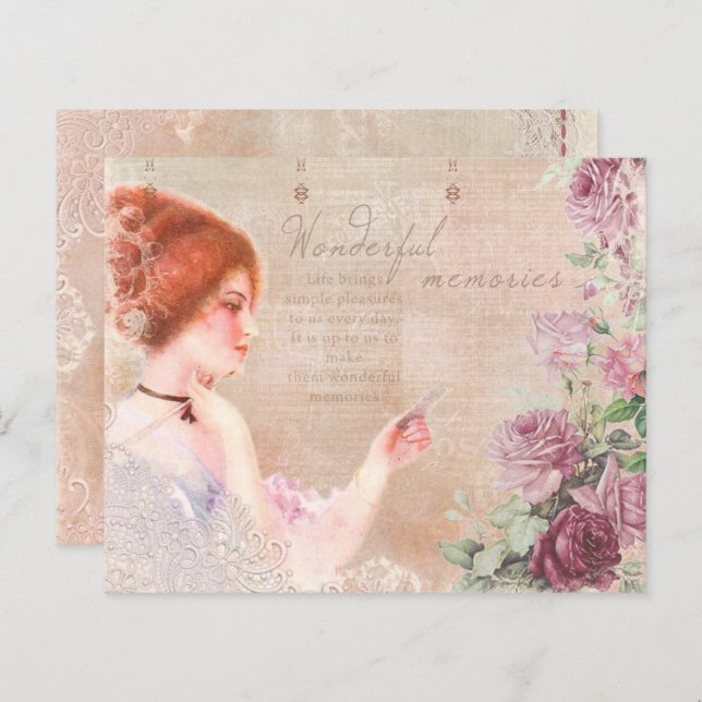  Victoriaans-Lady-decoupage-schuifboek (Voorkant / Achterkant)