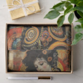 VICTORIAANS  LADY DECOUPAGE TISSUEPAPIER (Geschenk)