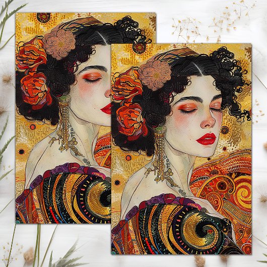 VICTORIAANS  LADY DECOUPAGE TISSUEPAPIER