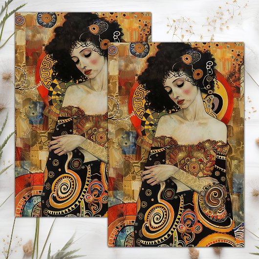 VICTORIAANS  LADY DECOUPAGE TISSUEPAPIER