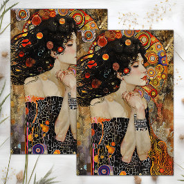 VICTORIAANS  LADY DECOUPAGE TISSUEPAPIER