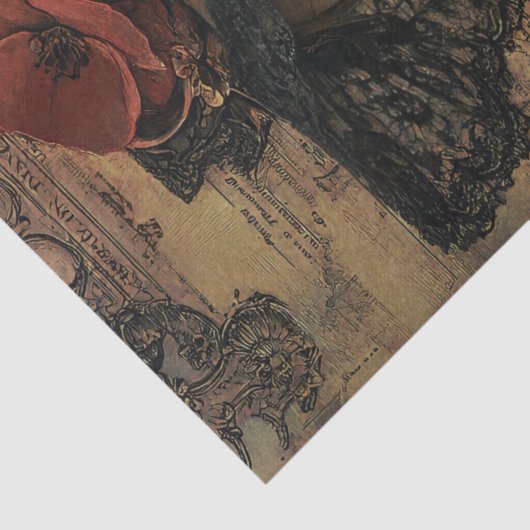 Victoriaans Lady Decoupage Tissuepapier (Detail)