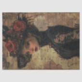Victoriaans Lady Decoupage Tissuepapier (Voorkant)