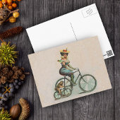  Victoriaans Lady Dog-fiets Briefkaart