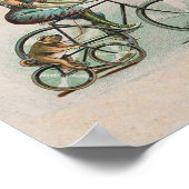  Victoriaans Lady Dog-fiets Poster (Hoek)