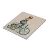  Victoriaans Lady Dog-fiets Tegeltje (Zijkant)