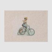  Victoriaans Lady Dog-fiets Tissuepapier (Voorkant)