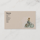  Victoriaans Lady Dog-fiets Visitekaartje (Voorkant)