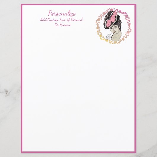  Victoriaans Lady Feminine Flower Pet (Voorkant)