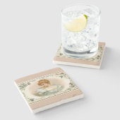  Victoriaans Lady Floral Stenen Onderzetter (Zijkant)