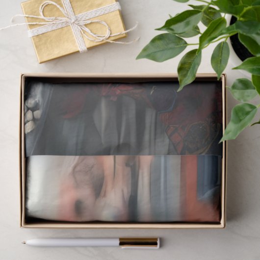 Victoriaans Lady Gator Decoupage Tissuepapier (Geschenk)