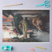 Victoriaans Lady Gator Decoupage Tissuepapier (Craft)